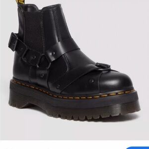 Dr. Martens Black Leather 2976 Quad Harness Boots - Unisex Men’s US 7 Womens US8